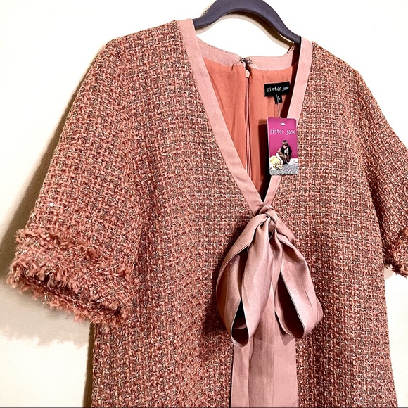 NWT Sister Jane Coral Tweed Dress - Picture 8 of 12